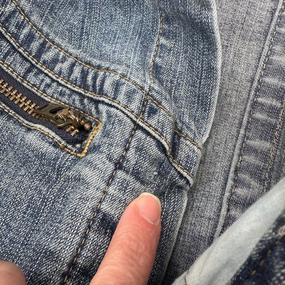 Vintage Blue Jean Denim Jacket Kids Size Large Tommy Hilfiger Retro Y2K READ - Picture 8 of 9